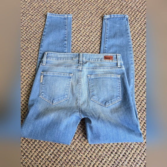 PAIGE Women's Distressed Blue Skinny Jeans - Picture 8 of 8